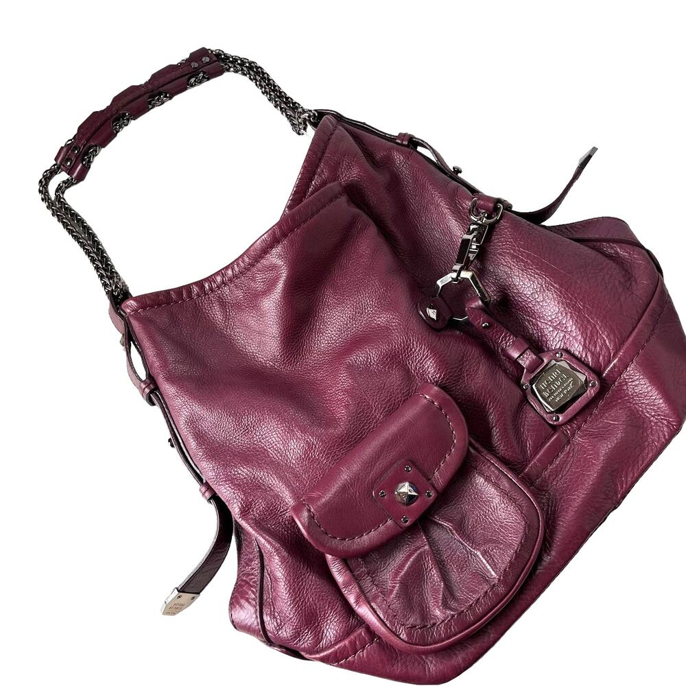 Women's Shoulder Bag - Deep Berry Leather